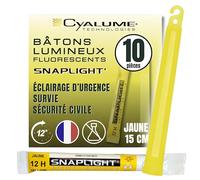 Cyalume CM-4MZB-7TBR - Barras de luz amarillo SnapLight Glow Sticks 15 cm, 6 Inch Lightstick super brillante con duración de 12 horas (Caja de 10)
