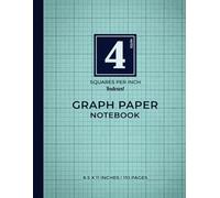 Cyan Graph Paper Notebook | 4 Squares Per Inch - Indexed Edition: Engineered for Organized Technical and Visual Work | Cool Cyan Tone | Indexed for Navigation and Flow | 110 Pages | 8.5 x 11 Inches