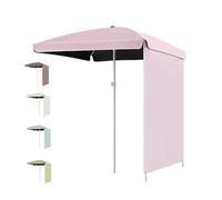 Cyan Outdoor Rectangular Parasol Umbrella 200x200cm - Waterproof Sunshade Canopy for Garden Patio Beach Lawn Pool Market Table - UV Protection & Stylish Design