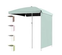 Cyan Outdoor Rectangular Parasol Umbrella 200x200cm - Waterproof Sunshade Canopy for Garden Patio Beach Lawn Pool Market Table - UV Protection & Stylish Design