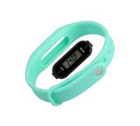 (cyan) Pulsera podómetro para correr, cuenta hasta 99.999 pasos con modo de suspensión automático y detección de movimiento de la cintura.