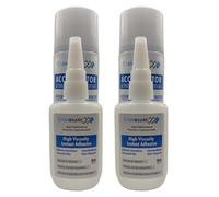 Cyanboard, Kit 2 X adhesivo de cianoacrilato de alta viscosidad (2 X 50grs) + 2 X Activador acelerador tapa poros (2 X 200ml). Adhesivo instantáneo para materiales porosos: madera, goma, cuero.