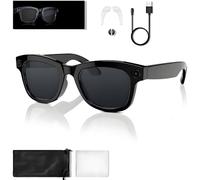 Cyanvue Ai Smart Glasses, 2026 New Upgrade 8mp Camera Glasses with Music & Call Features, 144 Ai Translator, Waterproof and UV Protection,for Men Women(B)