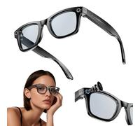 Cyanvue Ai Smart Glasses, 8MP Camera Glasses with Music & Call Features, Camera Glasses for Men with 144 Language & Accent, Remote Video Recording, Anti-Blue Light & UV Protection (Anti-Blue Light)
