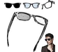 Cyanvue Ai Smart Glasses, 8MP Camera Glasses with Music & Call Features, Waterproof Ai Bluetooth Smart Eyeglasses for Men with Camera, Remote Video Recording & Anti-Blue Light (Discoloration)