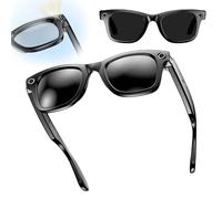 Cyanvue AI Smart Glasses，Smart Glasses with Camera，8mp Camera Glass with Music & Call Features，Anti-Shake SmartSunglasses，Bluetooth 5.4 Connection and High-Speed Transmission (Black)