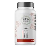 CYB | Zinc - 365 Comprimidos Suministro de 1 Año - Suplemento Vegano Diario - Fácil de Tragar - Multivitaminas Vitaminas y Minerales - Sin Gluten ni Lactosa - 273.8 g