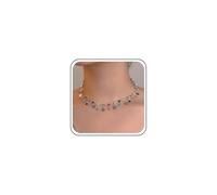 Cybche Boho Bunte Kristall Halskette Choker Regenbogen Strass Baumelnden Halskette Silber Winzigen Schmetterling Baumeln Kette Kubischer Zirkoniumdioxid Kragen Schmuck Für Frauen