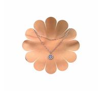 Cybche Boho Capas Cz Mal De Ojo Collar Gargantilla Azul Diamantes De Imitación Mal De Ojo Colgante Collar De Plata Griego Ojo Collar De Cadena Redonda Cz Ojo Turco Joyas Para Las Mujeres