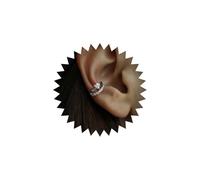 Cybche Boho Cz Ear Cuff Pendientes Plata Cristal Corazón Cz Corazón Cuff Wrap Pendiente Rhinestone Escalador Crawler Pendiente No Piercing Joyería Para Mujeres(estilo C)