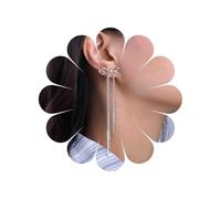 Cybche Boho Hohlen Bogen Ohrringe Silber Bogen Lange Bar Schlanke Kette Tropfen Ohrringe Vintage Bogen Band Quaste Baumeln Ohrstecker Schmuck Für Frauen