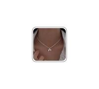 Cybche Boho Kleine Schleife Anhänger Halskette Choker Silber Metall Winzige Schleife Krawatte Satellit Halskette Minimalistische Bowknot Kette Schmuck Für Frauen