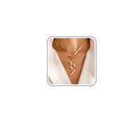 Cybche Boho Lange Perle Quaste Y Lariat Tropfen Halskette Gold Flach Fischgrätenkette Choker Barock Perle Schlange Kette Verschluss Toggle Schmuck Für Frauen