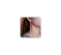 Cybche Boho Lange Quaste Kette Ohrringe Gold Fransen Tropfen Baumeln Ohrringe Vintage Quadrat Kristall Strass Tropfen Stollen Kleine Cz Hochzeit Schmuck Für Frauen