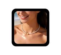 Cybche Boho Pequeño Collar De Cuentas De Semillas Gargantilla Collar Des Cuentas Blancas Cadena Des La Boda Collares Perlas Colgantes Minimalista Collares Cuenta Arroz Joyería Para Las