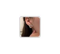 Cybche Boho Perle Bogen Ohr Jacke Ohrringe Vintage Bowknot Ohrstecker Ohrringe Silber Bogen Perle Vorne Zurück Schmuck Für Frauen