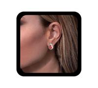 Cybche Boho Rubí Rojo Pendientes De Lágrima Pequeños Pendientes De Rubí Pendiente De Cristal Rojo Cz Pendiente De Gota De Agua Creado Joyas De Piedras Preciosas Para Las Mujeres