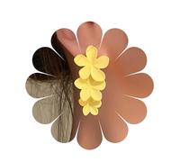 Cybche Flor De Acrílico Pendientes Pendientes Colgantes Flor De Resina Pendientes De La Gota De La Flor Triple Flor Esmalte Amarillo Pendientes De La Flor Mate Stud Pendientes De Joyería Para Las