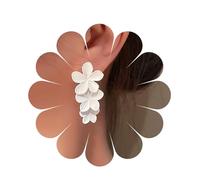Cybche Flor De Acrílico Pendientes Pendientes Colgantes Flor De Resina Pendientes De La Gota De La Flor Triple Flor Esmalte Blanco Pendientes De La Flor Mate Stud Pendientes De Joyería Para Las Mujere