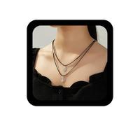 Cybche Gargantilla vintage de cuero con diseño de luna y sol, collar con colgante celestial, cadena de cuerda encerada negra, collares de media luna, joyería para mujer, Zinc