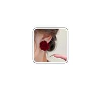 Cybche Pendientes De Flores De Terciopelo Rojo Pendientes De Rosas Rojas Camelia Pendiente De Flores De Gamuza Pendiente De Flore Pendient De La Declaración De La Flor De La Joyería Para Las