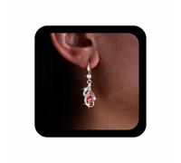 Cybche Pendientes de lágrima de zafiro azul vintage para boda, aretes largos de gota de agua con diamantes de imitación pavimentados de pavo real de circonita cúbica para mujer, Zinc