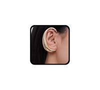 Cybche Pendientes Punk Moon Ear Cuff Pendientes Moon Ear Climber Cuff Pendientes Dorados Luna Celestial Pendientes Crescent Ear Wrap Pendientes No Perforantes Trepador Crawler(Oro Derecha)