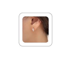 Cybche Pendientes vintage pequeños de lágrima, aretes de gota de agua, aretes de aro de lágrima dorados, aretes minimalistas de gota pequeña, joyería para mujeres y niñas, Zinc, No es una piedra