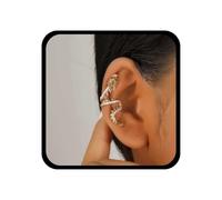 Cybche Punk Dragon Ear Cuff Pendientes Pendientes De Cristal Dragon Pendientes De Oro Dragon Cuff Wrap Pendientes Cz Dragon Cartilage Cuff Pendientes Dragon Crawler Cuff Joyas Para(oro Derecha)