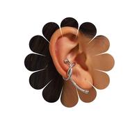Cybche Punk Ohrringe Silber Verknotet Ohrringe Fake Helix Knorpel Clip Auf Ohrringe Klobig Verknotung Lineare Ohr Manschette Ohrringe Nicht Piercing Ohrringe Schmuck Für Frauen