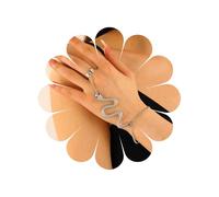 Cybche Punk Schlange Finger Ring Armband Silber Schlange Hand Kette Armband Vintage Schlange Sklave Armband Schlange Kette Handgeschirr Hallowen Armband Schmuck Für Frauen