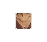 Cybche Vintage Barroco Collar De Perlas Colgante De Perlas Irregulares Collares En Capas Gargantilla De Oro Clip De Cadena Collar De Joyas Para Las Mujeres