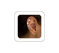 Cybche Vintage Cristal Estrella Cuff Wrap Pendientes Plata Luna Cristal Ear Cuff Pendientes Cz Cuff Hoop Pendientes Rhinestone Ear Climber Pendientes Non Piercing Ear Clip Pendientes Joyeria Para
