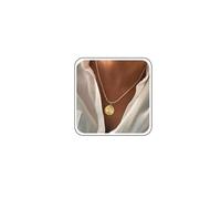 Cybche Vintage Medaillon Münze Anhänger Halskette Choker Gold Medaillon Scheibe Münze Halskette Portrait Seil Kette Schmuck Für Frauen
