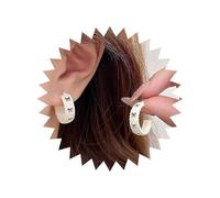 Cybche Vintage Pendientes De Aro De Arco De Ancho Pendientes En Forma De C Círculo Blanco Pendiente Pendiente De Aro Abierto Bowknot Joyería Espárrago Para Las Mujeres