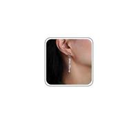 Cybche Vintage Strass Lange Quaste Ohrringe Silber Kristall Link Kette Ohrringe Hochzeit Cz Kronleuchter Ohrstecker Kubischer Zirkon Schmuck Für Frauen