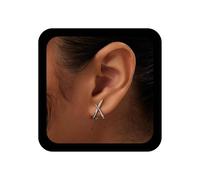 Cybche Vintage X Cruz Pendientes De Plata X Forma Stud Criss Cross Stud Pendiente Religioso Crucifijo Pendiente Joyería Mínima Para Las Mujeres