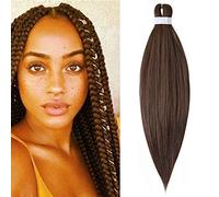 Cybelleza Pelo Sintetico para Trenzas 26 pulgadas Pelo Trenzas Africanas Trenzado Profesional Preestirado Yaki Cabello Pre Stretched Braiding Hair (Castaño claro)
