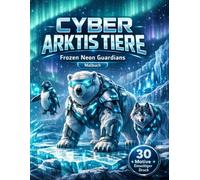 Cyber Arktis Tiere - Frozen Neon Guardians Malbuch: Futuristische Eiswelt mit Cyber-Tieren zum Ausmalen - 30 detailreiche Motive für Kinder, Teens & Erwachsene (Cyber Animals Coloring Series)