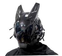 Cyber Mask LED Light Casco anti Fog Masilla gótica Punk Punk Futuristic Sci-Fi Techwear for Music Festival Cosplay Halloween Party, Futuristic