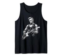 Cyber President Abe Lincoln Robot Guitarrista Ciencia Ficción Arte Rock Camiseta sin Mangas
