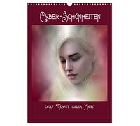 Cyber-Schönheiten, 12 Monate voller Anmut (Wandkalender 2026 DIN A3 hoch), CALVENDO Monatskalender: mit KI erstellte Porträts von Frauen auf Hintergrundtextur