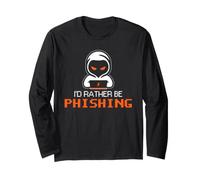 Cyber Security Phishing Awareness Funny IT Humor Cita Manga Larga