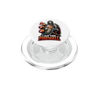 Cyber Sentinel Knight Protegiendo tu ámbito Digital PopSockets PopGrip para MagSafe