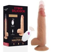 CYBER SILICOCK Master Ben - Vibrador realista con mando, 23,88 cm