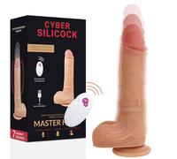 CYBER SILICOCK Master HUCK - Vibrador realista con mando, 20,9 cm