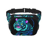 Cyber Tiger Circuit - Riñonera multifuncional con estampado de circuito de tigre, bolsa de mensajero unisex de moda, bolsa de almacenamiento deportiva