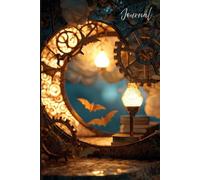 Cyber Wing Journal: Glowing Metal Bat Notebook | Dreamy Zen Writing with Surreal Cyberpunk Art & Whimsical Steampunk Design