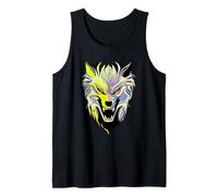 Cyber Wolf Futurista Animal Design Camiseta sin Mangas