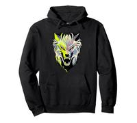 Cyber Wolf Futurista Animal Design Sudadera con Capucha